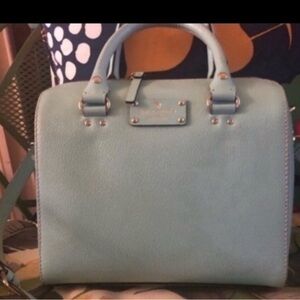 Kate Spade Beautiful blue leather bag, stylish, trendy fashionable